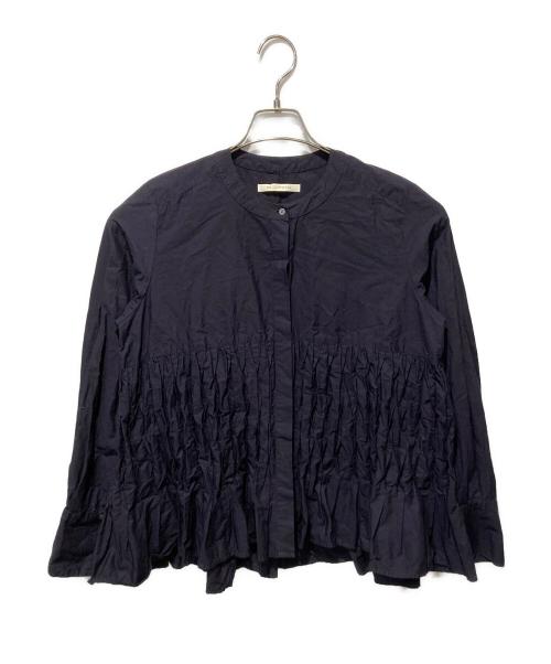 ne quittez pas（ヌキテパ）ne quittez pas (ヌキテパ) Cotton Poplin Wave Tuck Blouse ネイビー サイズ:なしの古着・服飾アイテム