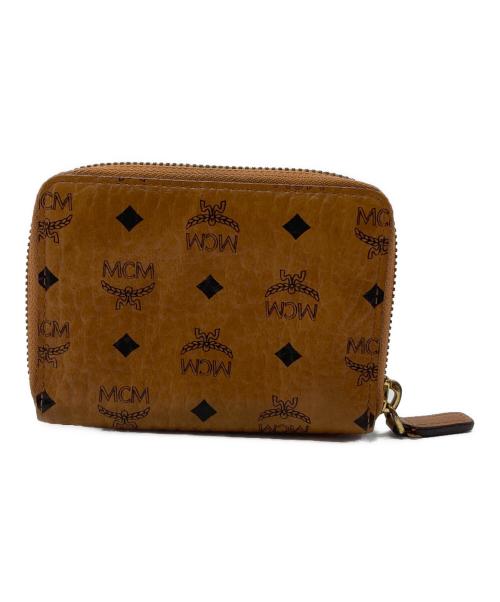 MCM（エムシーエム）MCM (エムシーエム) ラウンドファスナーコンパクト ブラウンの古着・服飾アイテム