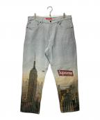 SUPREMEシュプリーム）の古着「20FW Aerial Tapestry Regular Jean」｜ブルー
