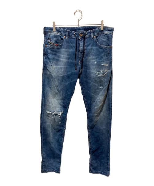 DIESEL（ディーゼル）DIESEL (ディーゼル) THOMMER CB-NE ダメージデニムパンツ インディゴ サイズ:36の古着・服飾アイテム