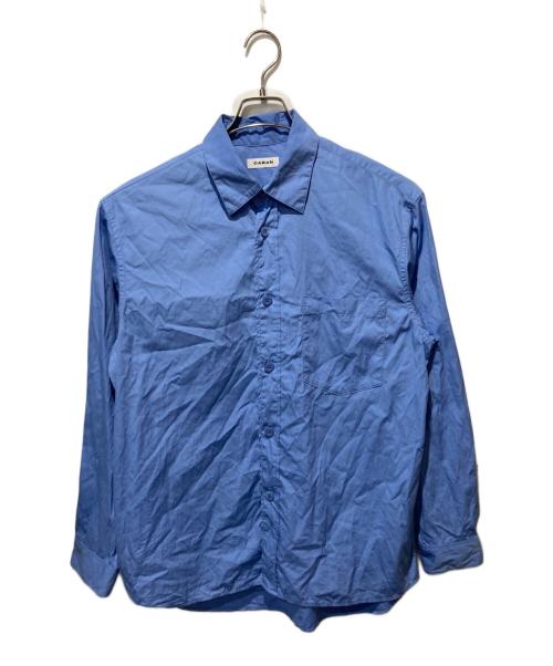 CABAN（キャバン）CABaN (キャバン) スビンウェザーコットン レギュラーカラーシャツ ブルー サイズ:Ｍの古着・服飾アイテム
