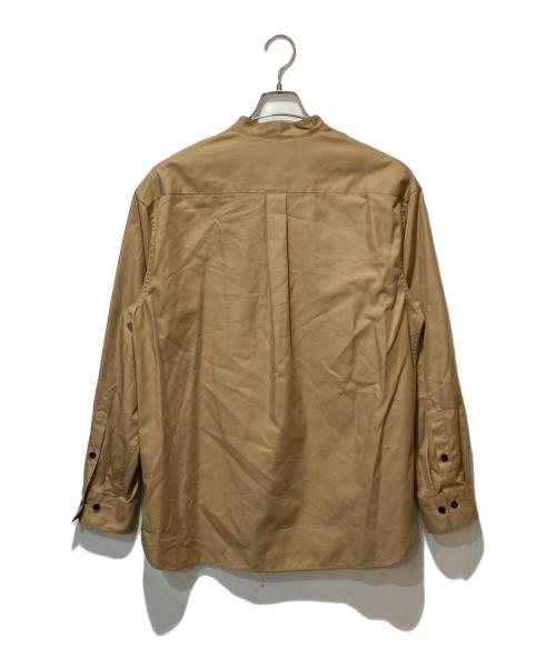 CABAN（キャバン）CABAN (キャバン) コットンギャバジン バンドカラーシャツ ベージュ サイズ:Mの古着・服飾アイテム