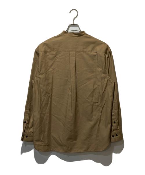 CABAN（キャバン）CABAN (キャバン) コットンギャバジン バンドカラーシャツ ベージュ サイズ:Mの古着・服飾アイテム