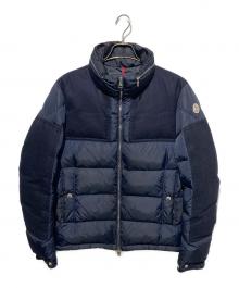 MONCLER（モンクレール）の古着「ARCS ウール切替ダウンジャケット」｜ネイビー