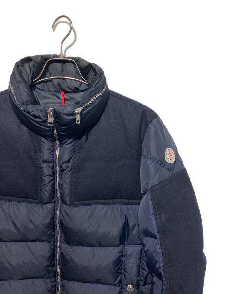 MONCLER（モンクレール）MONCLER (モンクレール) ARCS ウール切替ダウンジャケット ネイビー サイズ:2の古着・服飾アイテム