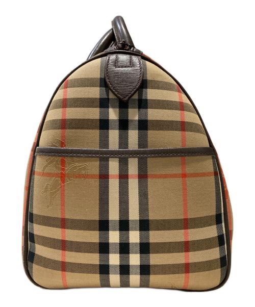 Burberry's（バーバリーズ）Burberry's (バーバリーズ) ノバチェックミニボストンバッグ ブラウンの古着・服飾アイテム