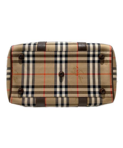 Burberry's（バーバリーズ）Burberry's (バーバリーズ) ノバチェックミニボストンバッグ ブラウンの古着・服飾アイテム