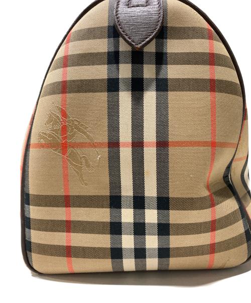 Burberry's（バーバリーズ）Burberry's (バーバリーズ) ノバチェックミニボストンバッグ ブラウンの古着・服飾アイテム