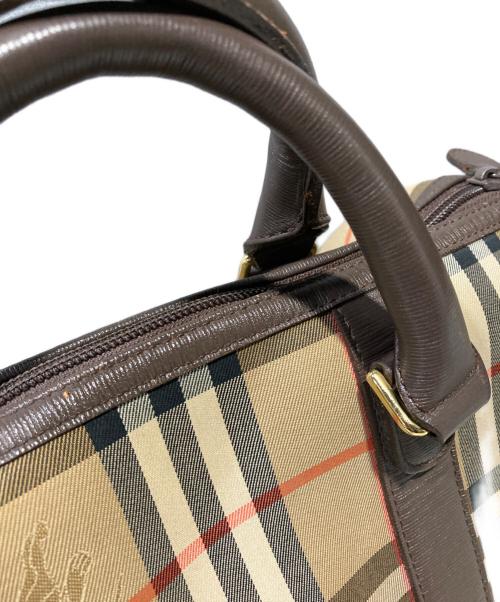 Burberry's（バーバリーズ）Burberry's (バーバリーズ) ノバチェックミニボストンバッグ ブラウンの古着・服飾アイテム