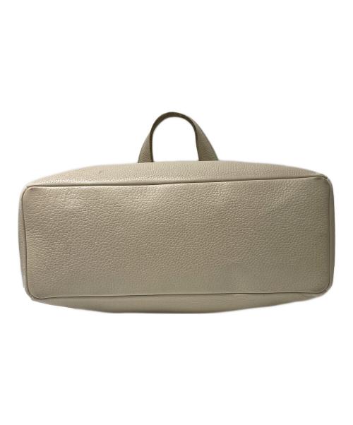 BOTTEGA VENETA（ボッテガベネタ）BOTTEGA VENETA (ボッテガベネタ) イントレチャートラインレザーハンドバッグ ベージュの古着・服飾アイテム