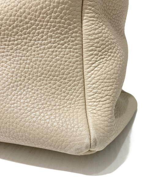 BOTTEGA VENETA（ボッテガベネタ）BOTTEGA VENETA (ボッテガベネタ) イントレチャートラインレザーハンドバッグ ベージュの古着・服飾アイテム