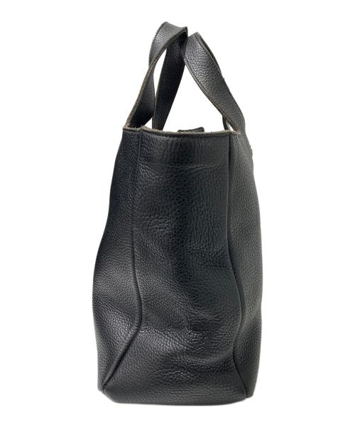 BOTTEGA VENETA（ボッテガベネタ）BOTTEGA VENETA (ボッテガベネタ) イントレチャートラインレザーハンドバッグ ブラックの古着・服飾アイテム