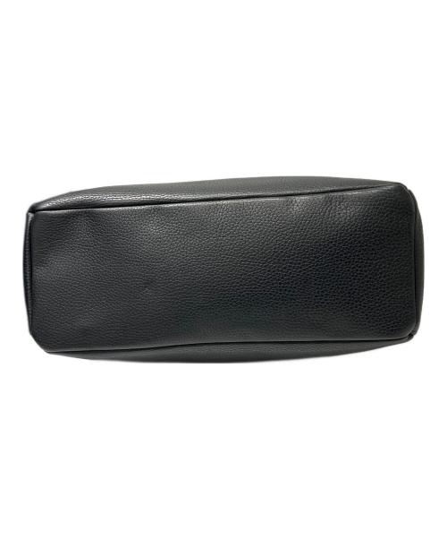BOTTEGA VENETA（ボッテガベネタ）BOTTEGA VENETA (ボッテガベネタ) イントレチャートラインレザーハンドバッグ ブラックの古着・服飾アイテム