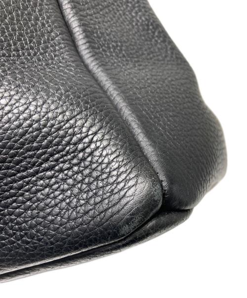 BOTTEGA VENETA（ボッテガベネタ）BOTTEGA VENETA (ボッテガベネタ) イントレチャートラインレザーハンドバッグ ブラックの古着・服飾アイテム