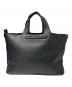BOTTEGA VENETA (ボッテガベネタ) イントレチャートラインレザーハンドバッグ ブラック：50000円