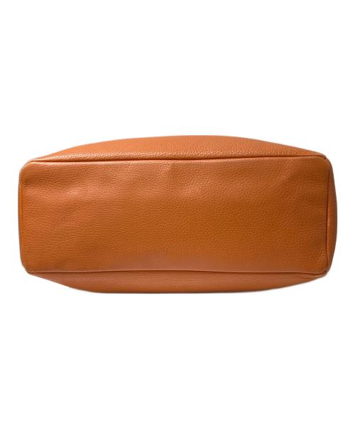 BOTTEGA VENETA（ボッテガベネタ）BOTTEGA VENETA (ボッテガベネタ) イントレチャートラインレザーハンドバッグ オレンジの古着・服飾アイテム