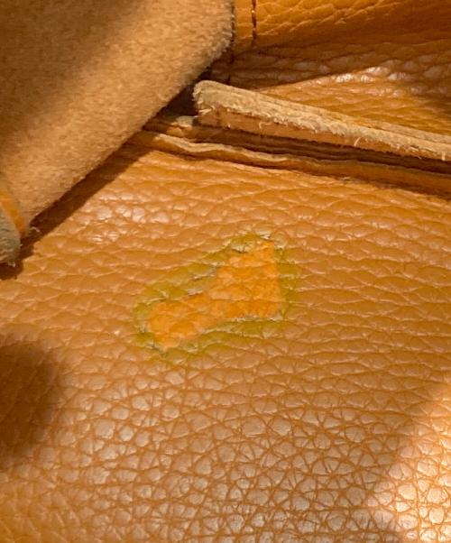 BOTTEGA VENETA（ボッテガベネタ）BOTTEGA VENETA (ボッテガベネタ) イントレチャートラインレザーハンドバッグ オレンジの古着・服飾アイテム