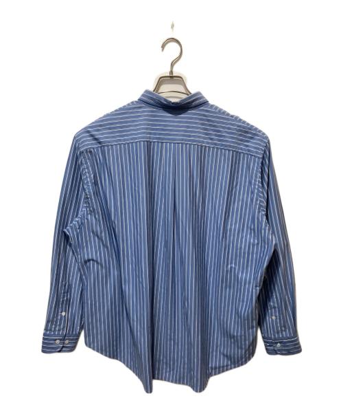 KANEMASA PHIL.（カネマサフィル）KANEMASA PHIL. (カネマサフィル) THICK AND THIN STRIPE ROYAL OX DRESS KNIT SHIRT ブルー サイズ:2の古着・服飾アイテム