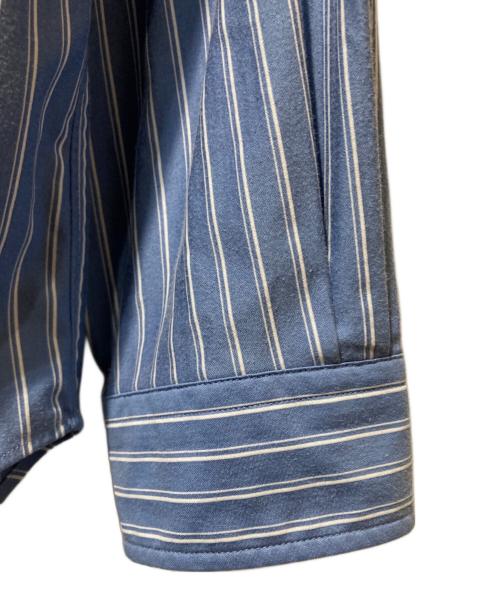 KANEMASA PHIL.（カネマサフィル）KANEMASA PHIL. (カネマサフィル) THICK AND THIN STRIPE ROYAL OX DRESS KNIT SHIRT ブルー サイズ:2の古着・服飾アイテム
