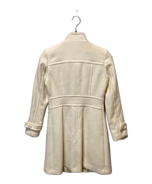 BURBERRY BLUE LABEL（バーバリー ブルー レーベル）BURBERRY BLUE LABEL (バーバリー ブルー レーベル) アンゴラ・カシミヤ混スタンドカラーコート アイボリー サイズ:38の古着・服飾アイテム