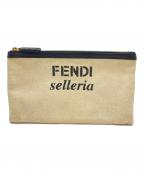 FENDI selleriaフェンディ セレリア）の古着「キャンバスポーチ」｜ベージュ