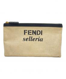 FENDI selleria（フェンディ セレリア）の古着「キャンバスポーチ」｜ベージュ