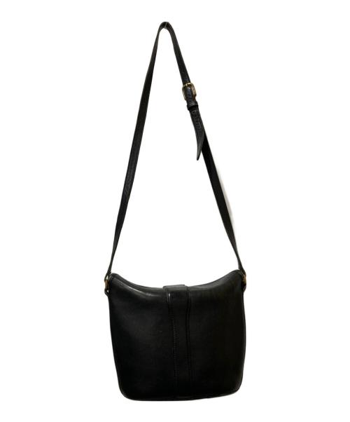 COACH（コーチ）COACH (コーチ) レザーショルダーバッグ ブラックの古着・服飾アイテム