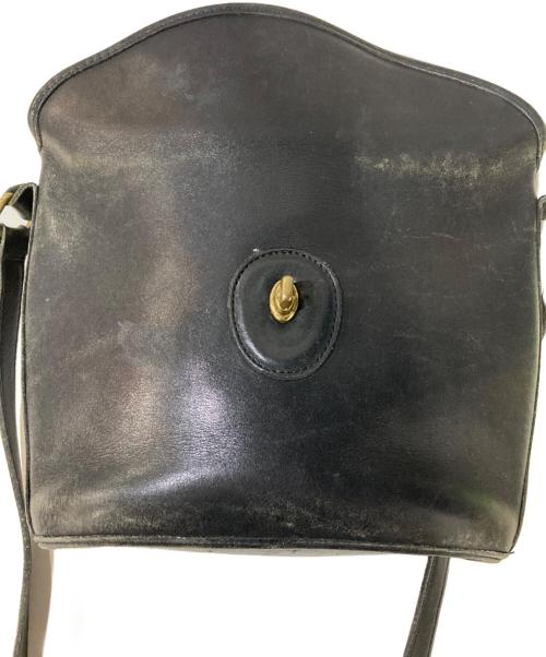 COACH（コーチ）COACH (コーチ) レザーショルダーバッグ ブラックの古着・服飾アイテム