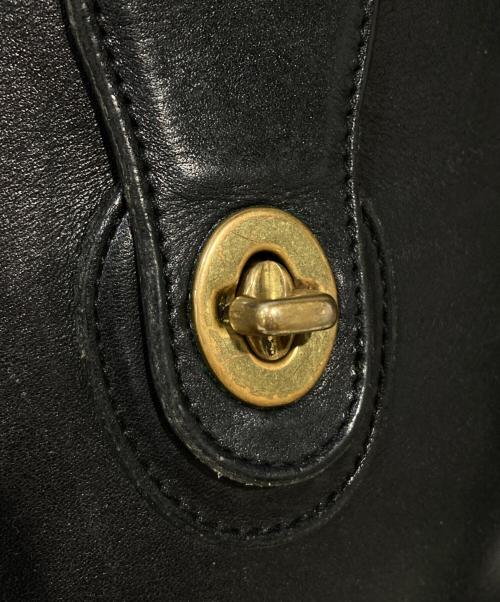 COACH（コーチ）COACH (コーチ) レザーショルダーバッグ ブラックの古着・服飾アイテム