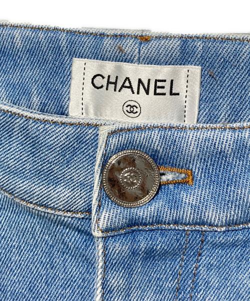 CHANEL（シャネル）CHANEL (シャネル) サイドラインデニムパンツ インディゴ サイズ:36の古着・服飾アイテム
