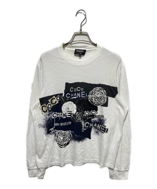 CHANEL（シャネル）CHANEL (シャネル) ココマークビジュープリトカットソー ホワイト サイズ:Mの古着・服飾アイテム