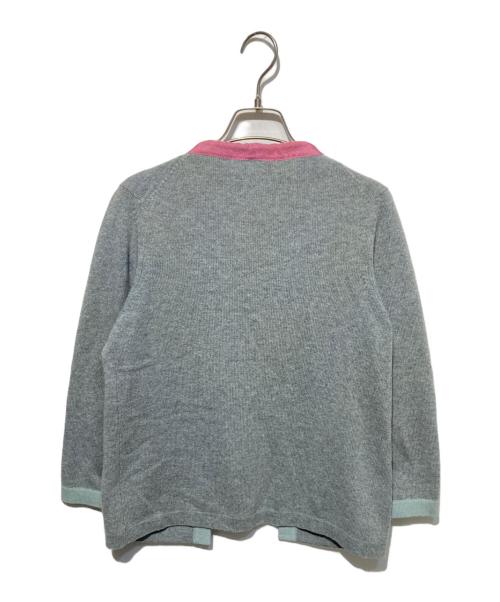 CHANEL（シャネル）CHANEL (シャネル) ココボタン チェーンロープデザインカシミヤ カーディガン グレー サイズ:34の古着・服飾アイテム