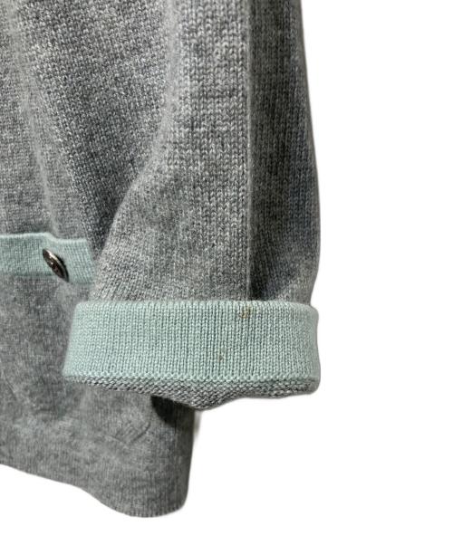 CHANEL（シャネル）CHANEL (シャネル) ココボタン チェーンロープデザインカシミヤ カーディガン グレー サイズ:34の古着・服飾アイテム