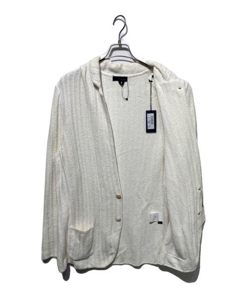 LARDINI（ラルディーニ）LARDINI (ラルディーニ) ニットテーラードジャケット ホワイト サイズ:XLの古着・服飾アイテム