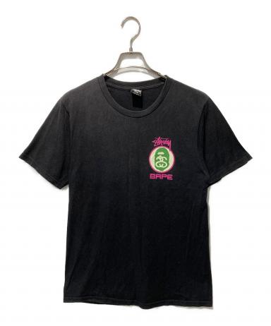 【激レア】ステューシー ア、ベイシングエイプ コラボTシャツ 中古・古着通販】A BATHING APE (アベイシングエイプ) stussy