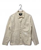 stussyステューシー）の古着「Canvas Shop カバーオールジャケット」｜ベージュ