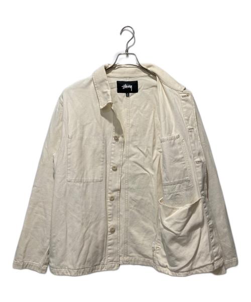 stussy（ステューシー）stussy (ステューシー) Canvas Shop カバーオールジャケット ベージュ サイズ:Mの古着・服飾アイテム