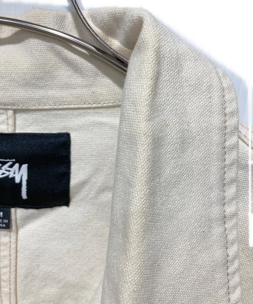 stussy（ステューシー）stussy (ステューシー) Canvas Shop カバーオールジャケット ベージュ サイズ:Mの古着・服飾アイテム
