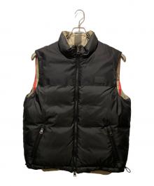 BURBERRY（バーバリー）の古着「Reversible Check Nylon Puffer Gilet/ノバチェックダウンベスト」｜ブラック