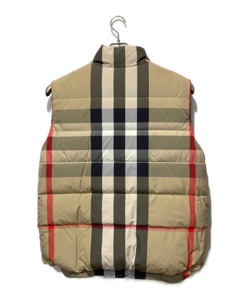 BURBERRY（バーバリー）BURBERRY (バーバリー) Reversible Check Nylon Puffer Gilet/ノバチェックダウンベスト ブラック サイズ:Lの古着・服飾アイテム