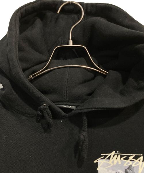 stussy（ステューシー）stussy (ステューシー) プリントパーカー ブラック サイズ:Ｍの古着・服飾アイテム