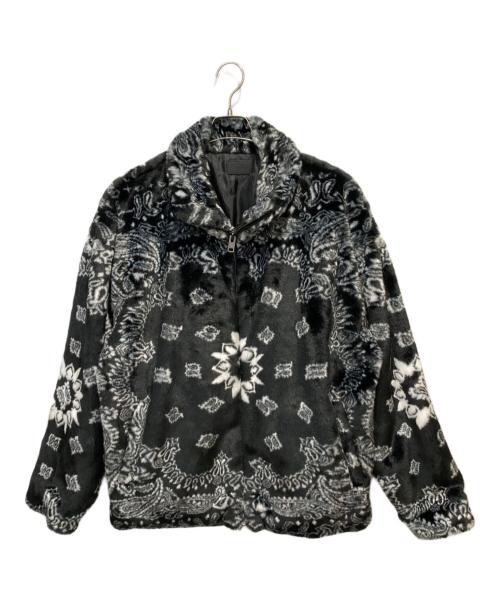 DANKE SCHON（ダンケ シェーン）DANKE SCHON (ダンケ シェーン) ペイズリーファーブルゾン ブラック サイズ:Lの古着・服飾アイテム