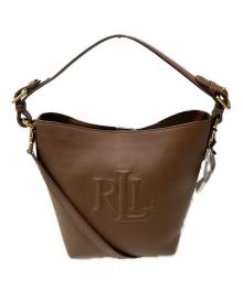LAUREN RALPH LAUREN（ローレン ラルフ ローレン）の古着「leather medium witley bucket bag」｜ブラウン
