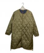 TAIONタイオン）の古着「クルーネック ダウンコート」｜カーキ