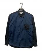 COMME des GARCONS SHIRTコムデギャルソンシャツ）の古着「切替シャツ」｜ブラック×ネイビー
