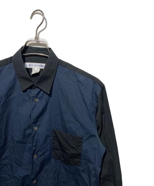 COMME des GARCONS SHIRT（コムデギャルソンシャツ）COMME des GARCONS SHIRT (コムデギャルソンシャツ) 切替シャツ ブラック×ネイビー サイズ:Sの古着・服飾アイテム