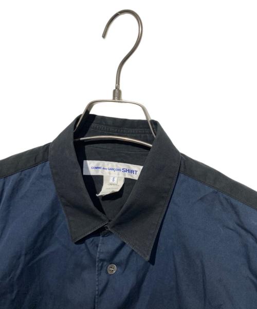 COMME des GARCONS SHIRT（コムデギャルソンシャツ）COMME des GARCONS SHIRT (コムデギャルソンシャツ) 切替シャツ ブラック×ネイビー サイズ:Sの古着・服飾アイテム