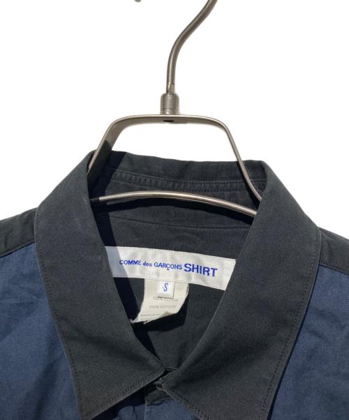 COMME des GARCONS SHIRT（コムデギャルソンシャツ）COMME des GARCONS SHIRT (コムデギャルソンシャツ) 切替シャツ ブラック×ネイビー サイズ:Sの古着・服飾アイテム