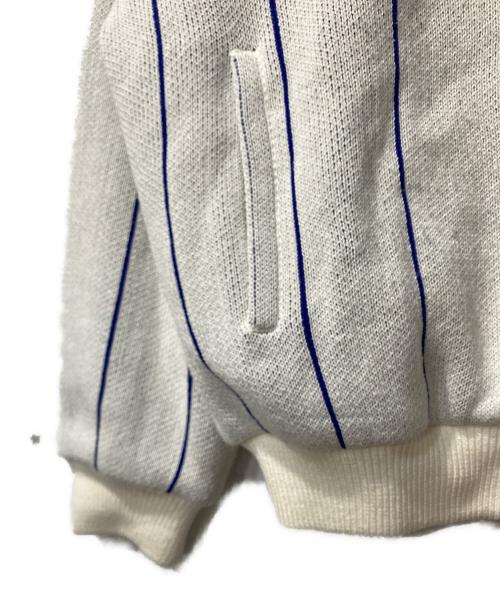 SUPREME（シュプリーム）SUPREME (シュプリーム) Pinstripe Varsity Zip Up Sweater / ピンストライプ バーシティ ジップ アップ セーター ブルー サイズ:Mの古着・服飾アイテム