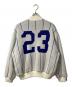 SUPREME (シュプリーム) Pinstripe Varsity Zip Up Sweater / ピンストライプ バーシティ ジップ アップ セーター ブルー サイズ:M：18000円